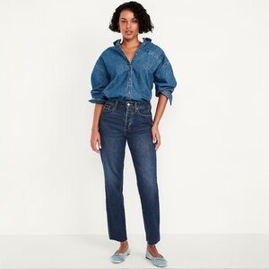 Old Navy High-Waisted Button-Fly OG Straight Ankle Jeans